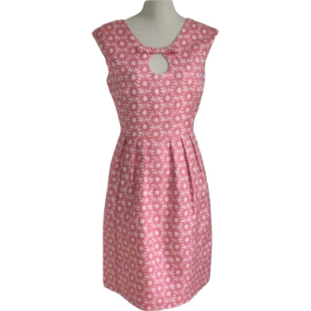 NWOT- Belle By Badgley Mischka Pink Daisy Sheath Dress- Size 4
